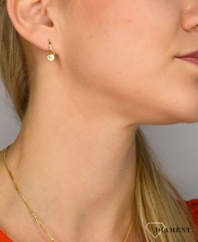 Złote kolczyki 585 z wiszącym kółeczkiem KL 6780 💎 Złote kolczyki wykonane z najwyższej jakości złota próby 585 💎 (8).JPG